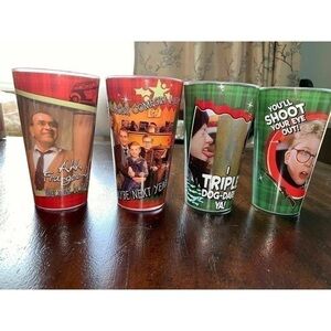 - ICUP INC. A Christmas Story Themed Drinking Glasses Set of 4 w/Sayings N…